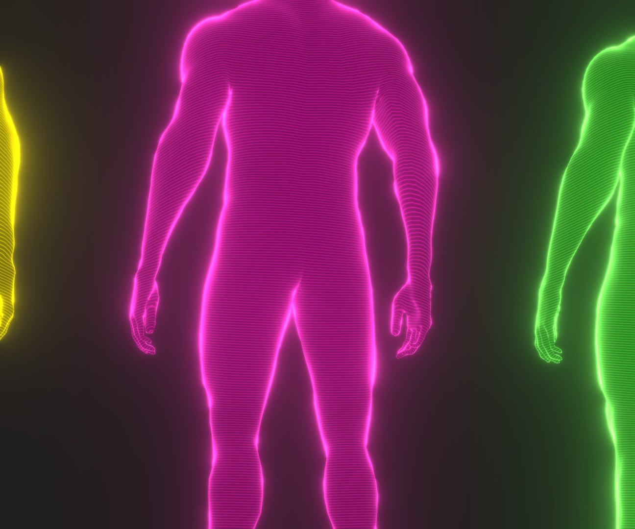3D Animated Human Hologram Male 28 Animations - TurboSquid 2096131