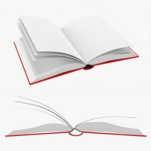 3D Open book mockup 01