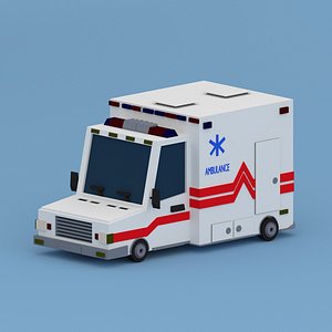 3D model ambulance cars
