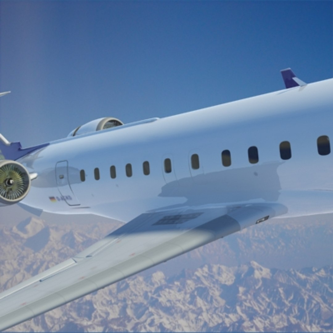 3d Crj 900 Lufthansa Interior Model