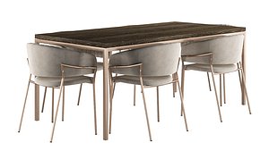 Dinner Table and Chair 3D model