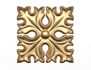 Rosette Carved Decoration CNC 017 3D model
