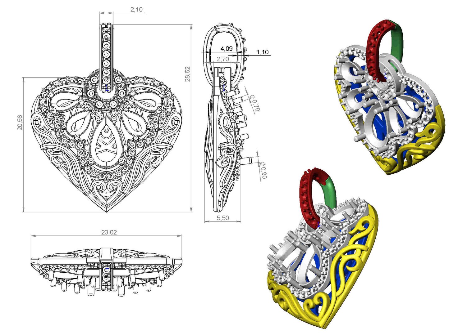 3d model gold