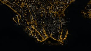 Manhattan NYC Night 3D model