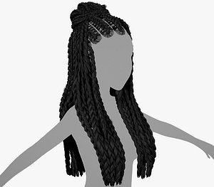 Female Hair Cards Style 7 - Braids And Knot