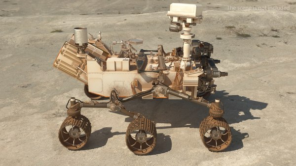 Curiosity mars rover dusty 3D model - TurboSquid 1511489