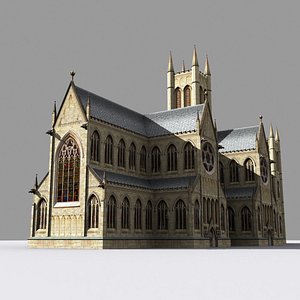 medieval church gothic cathedrals 3d model