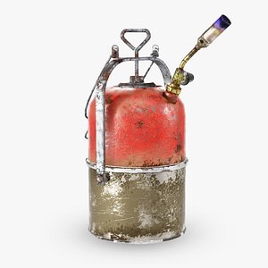 Old vintage concept painted gas flame lamp da1