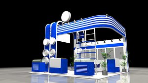 3 side open stand 3D model