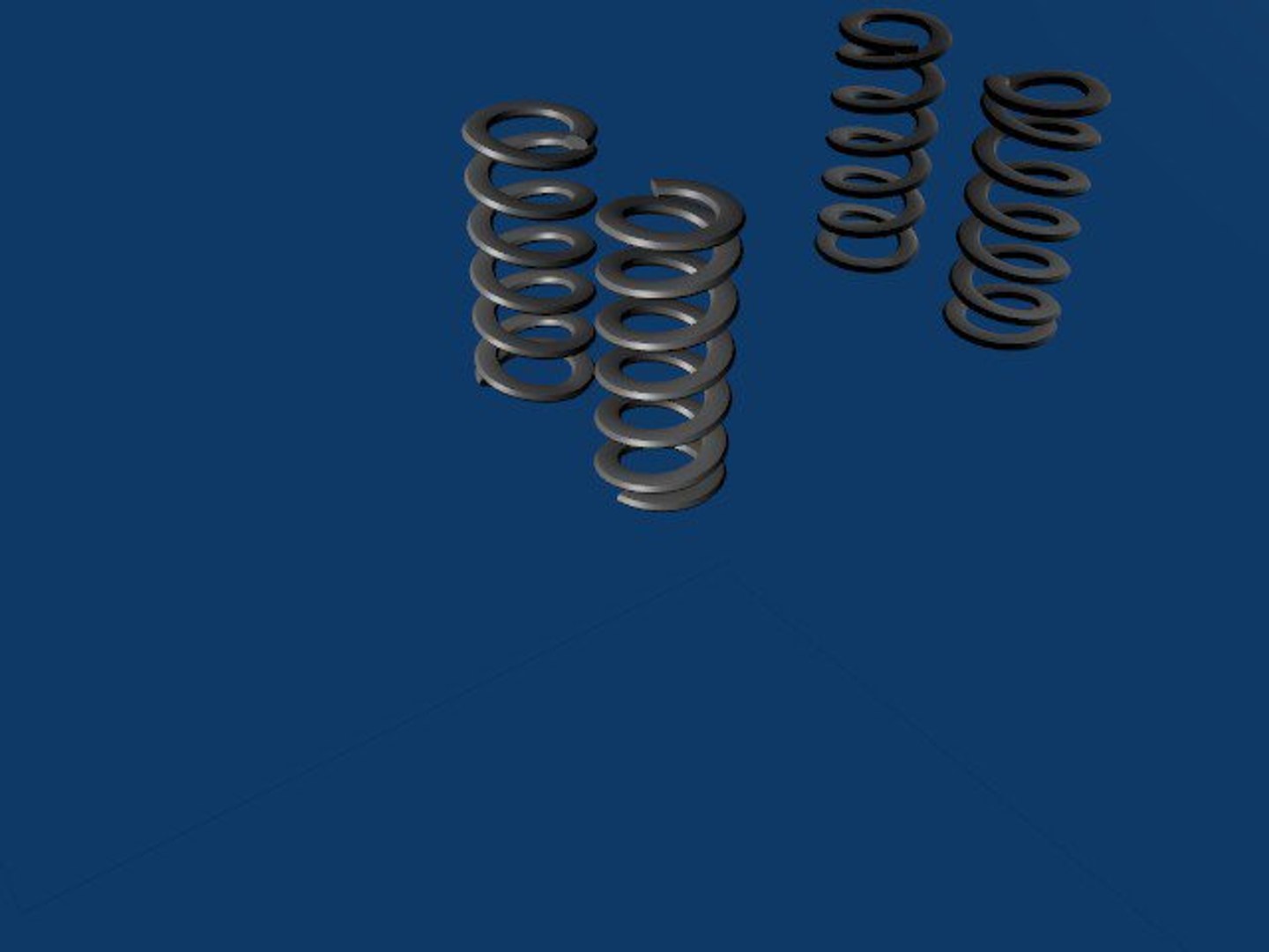 Free Spring Valves Shocks 3d Model