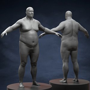 Fat Man Body Basemesh 3D model