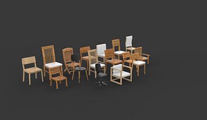 all chair set 3D model