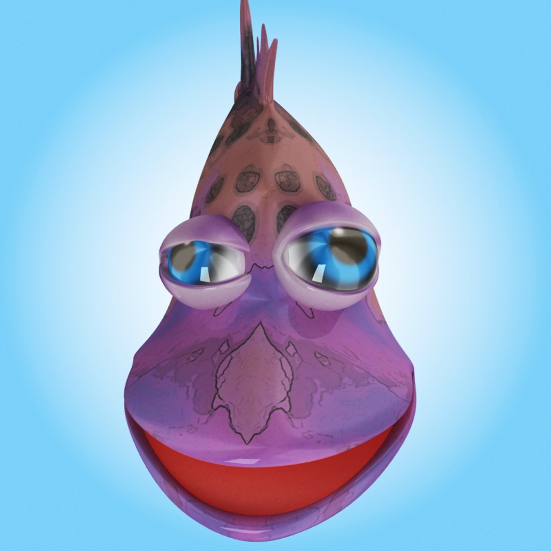 Cartoon Fish 3d Model