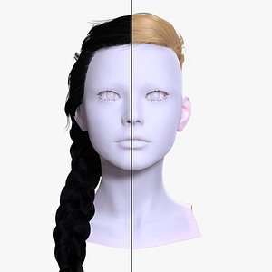 3D Viking Braid Hairstyle - Realistic Game-Ready Hair model