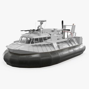 Retro Military Hover Vehicle with Armored Gray