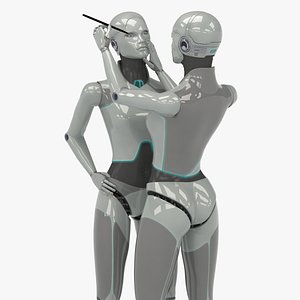 female robot 3d lwo