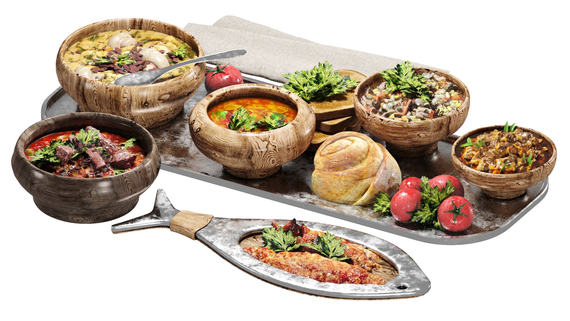 Set Food 3D Model - TurboSquid 2346464