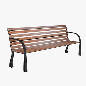 3d park bench