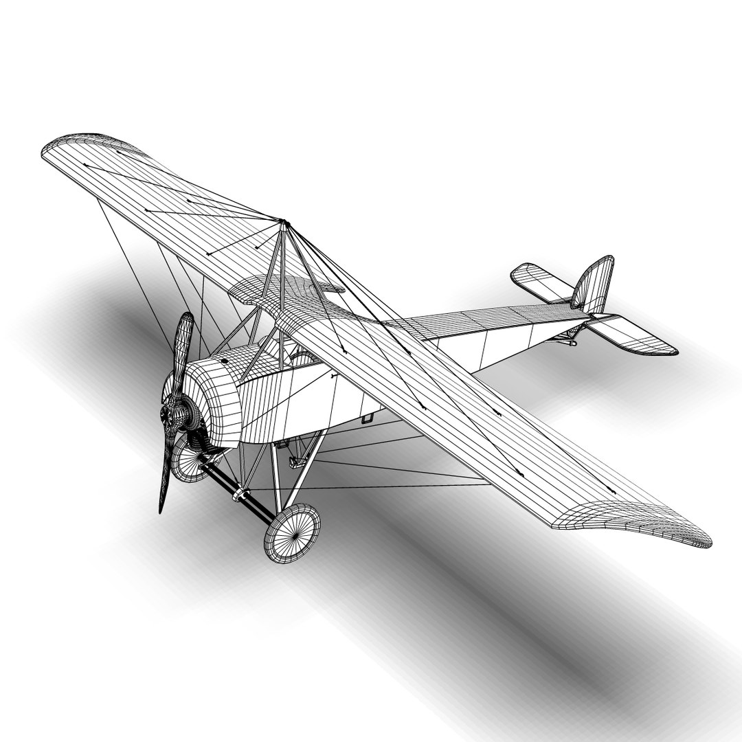 3dsmax Morane-saulnier L Type Fighter Aircraft