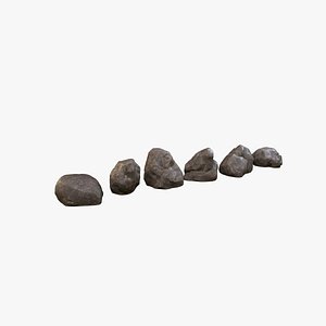 3D stone rock model