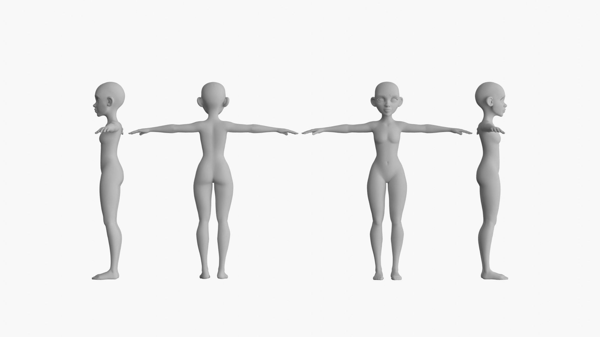 3D Stylized Character Base Mesh - Volume 1 - TurboSquid 2256918