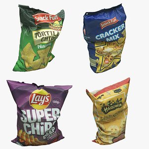 Packaging Collection 29 Chips Bags 3D model