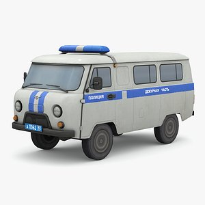 3D UAZ 2206 Police model