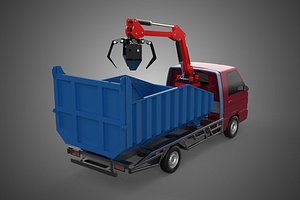 3D FFB FRESH FRUIT BUNCH PALM OIL GRABBER CRANE GRAPPLE CLAW TRUCK