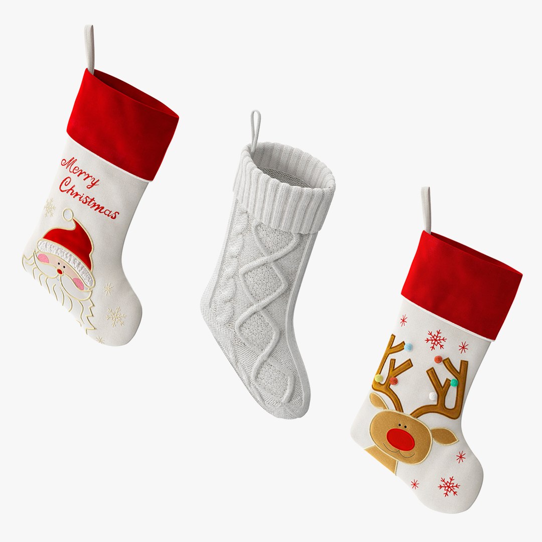 Christmas Stockings Collection 3 3D model preview