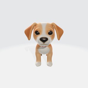 Adorable Cartoon Beagle dog