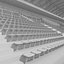 3D Stadium Tribune 07 model