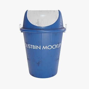 Dustbin Blue 3D model