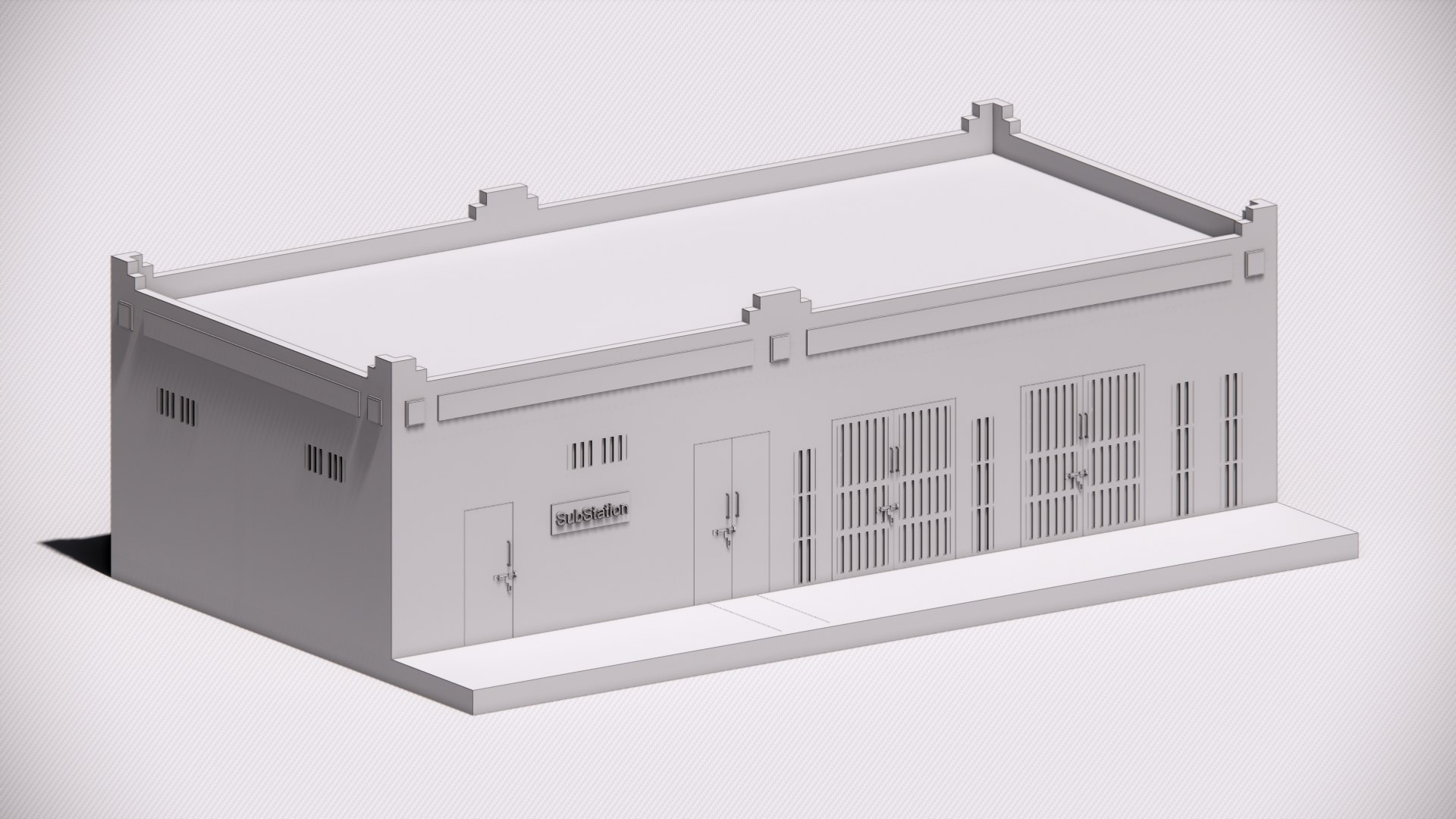 Electrical Substations Buildings Collection 3D - TurboSquid 2220280