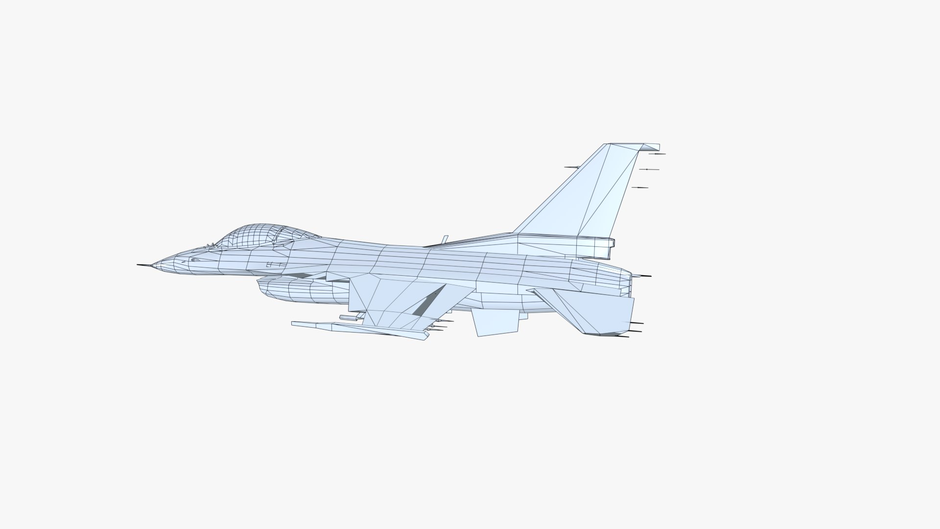 3D model Low Poly F 16 Falcon - TurboSquid 2057254