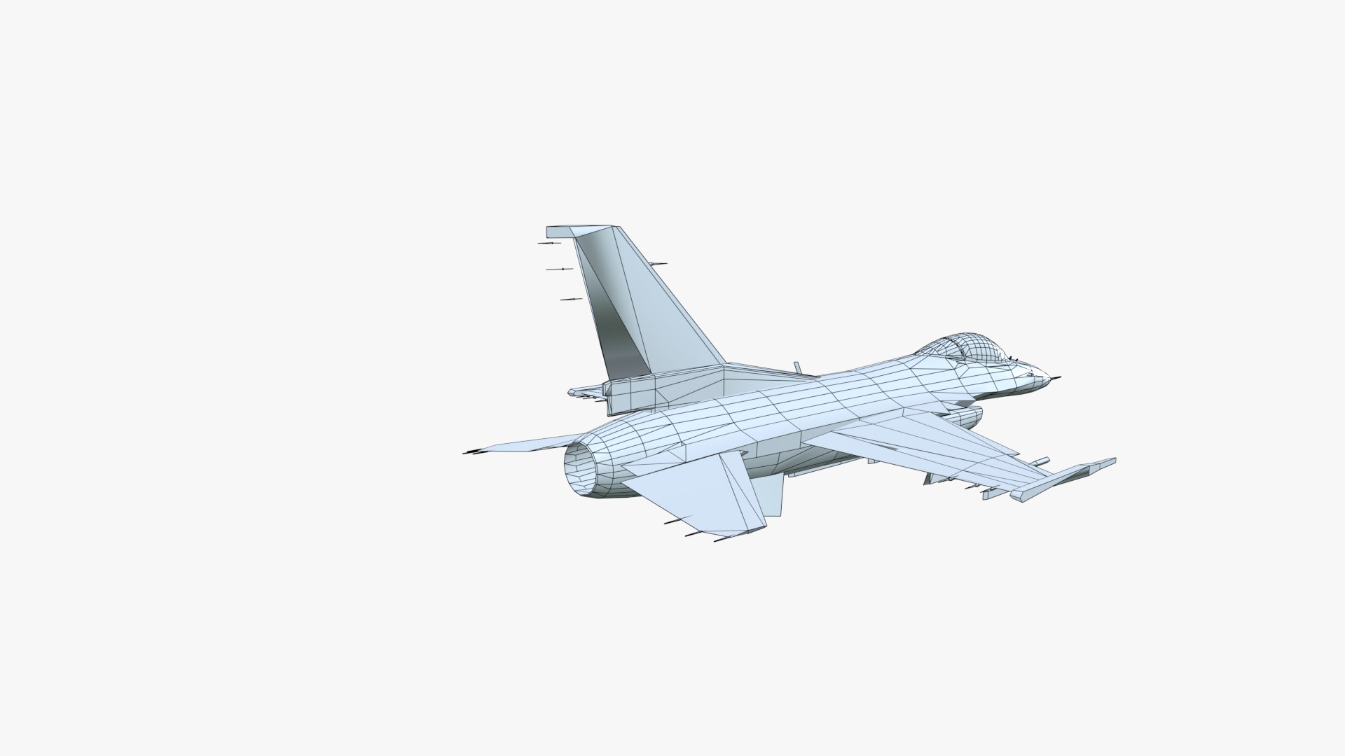 3D model Low Poly F 16 Falcon - TurboSquid 2057254