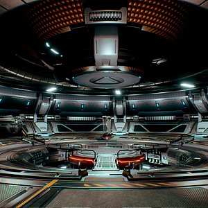 Sci-fi Hangar Scene 3D