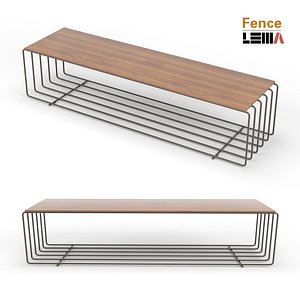 fence bench sophisticated 3d model