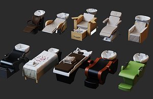Modern Spa Salon Hair Washing Bed And Massage Table Set