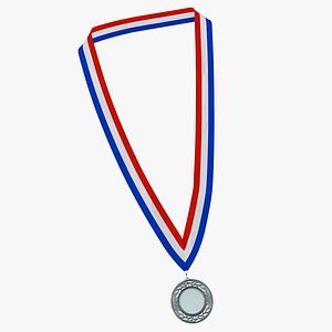 Silver Award Medal with Ribbon