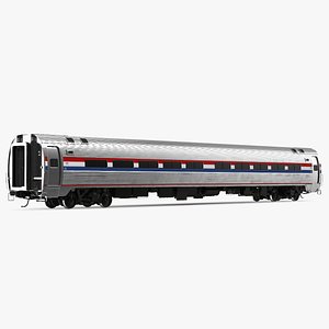 3D model Railway Carriage Passenger Train Car
