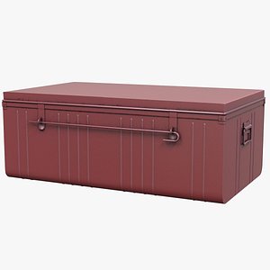 3D red trunk used model
