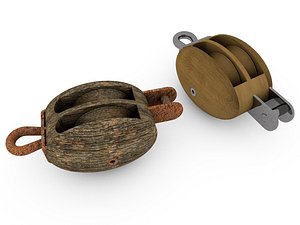 Double becket sailing block (pulley)