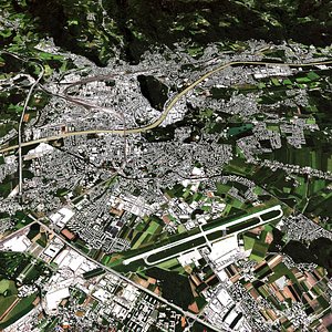 Salzburg With Terrain