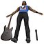 3D model pack rockstar guitar microphone