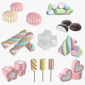marshmallow candy shape 3D model