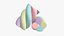 marshmallow candy shape 3D model