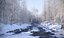 mysterious winter river 3D model