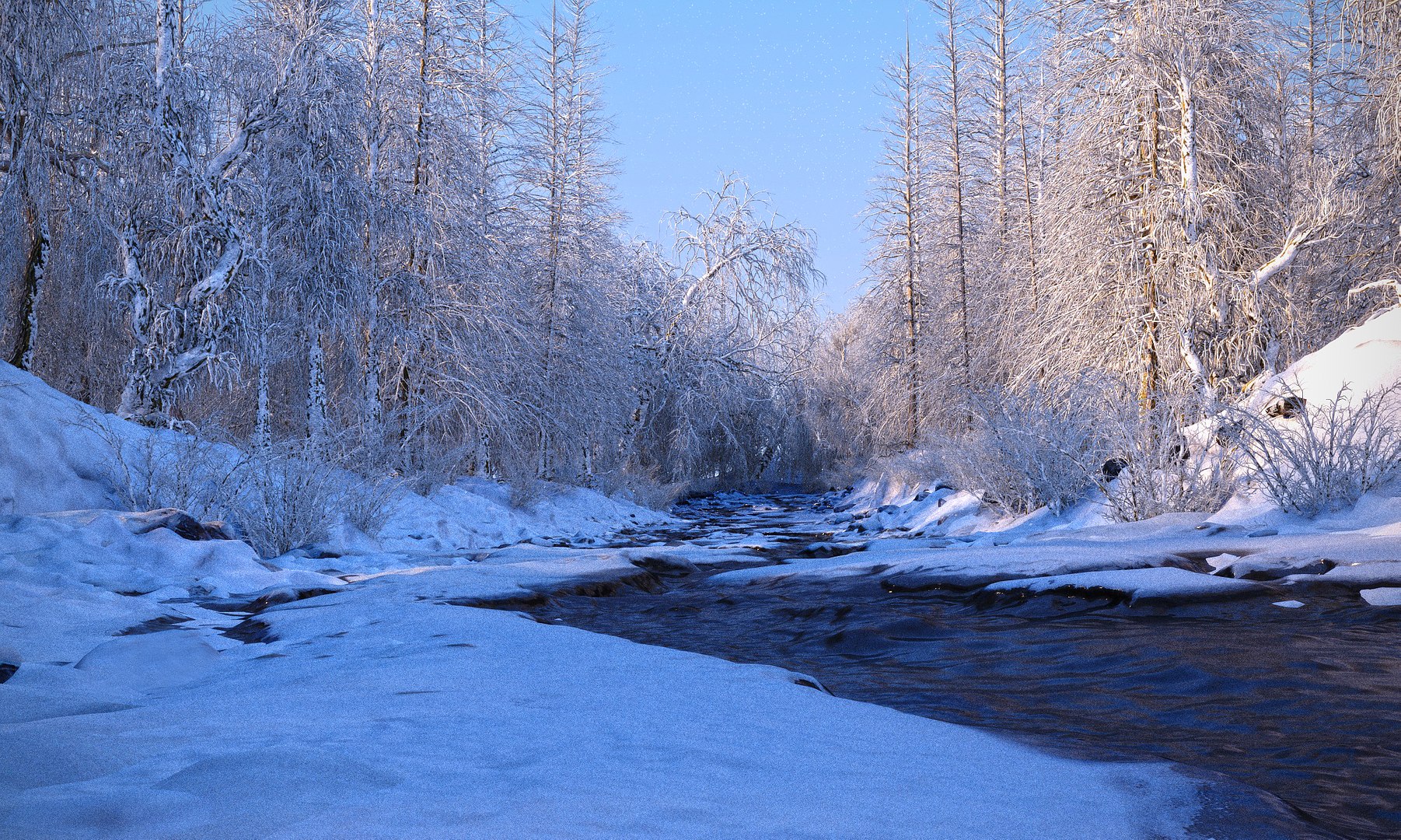 Mysterious Winter River 3D Model - TurboSquid 1351833