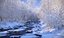 mysterious winter river 3D model