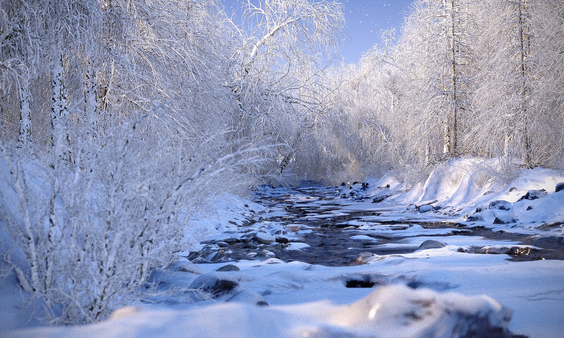 Mysterious Winter River 3D Model - TurboSquid 1351833